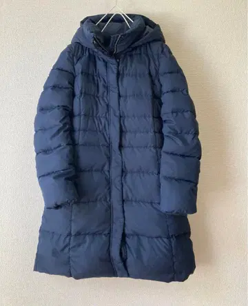 INDIVI 다운 코트 38 인디비 후드 탈부착 OK 네이비