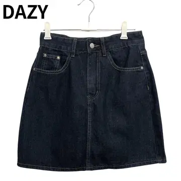 데이지 데님 미니 스커트 다크 블루 여성용 캐주얼 M 무릎 기장