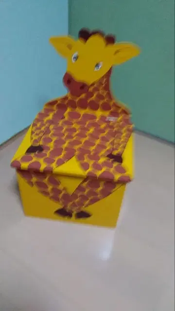 기린형 수납 박스 덮개 포함