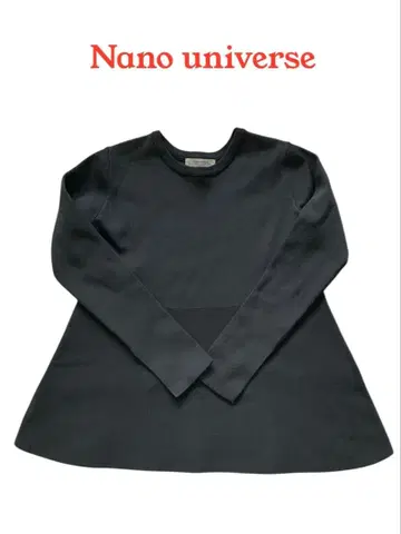 나노 유니버스 블랙 A라인 니트탑 페플럼