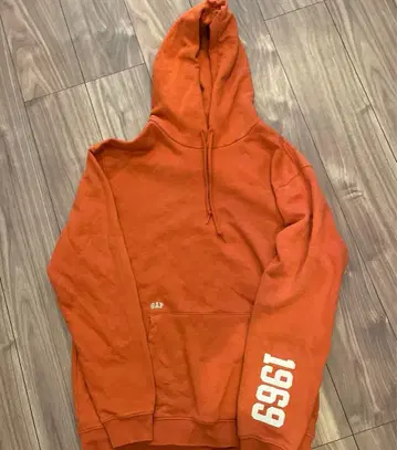 GAP 오렌지 후드 부착 후드티