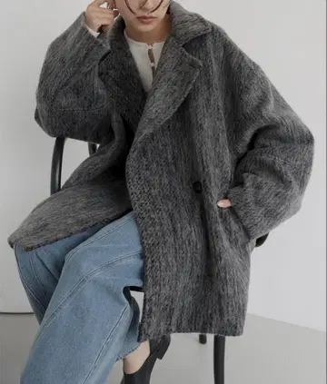 LIAN 샤기 미들 코트