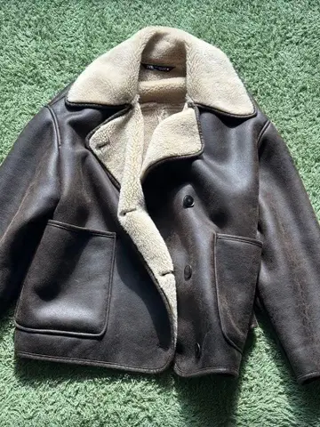 [새상품급] ZARA 가벼운 무스탕 자켓 보아