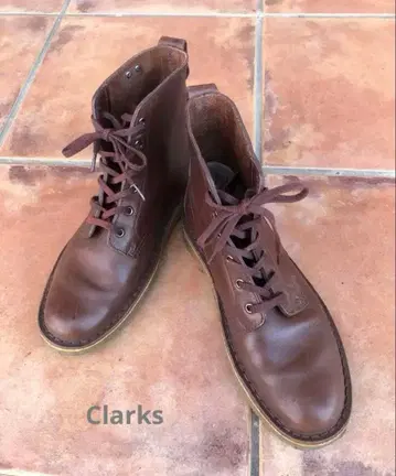 클락스 오리지널 천연 가죽 숏 부츠 브라운 23.0