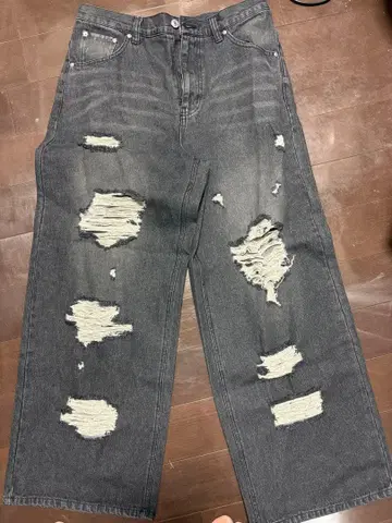 프릭스스토어 데미지 데님 팬츠