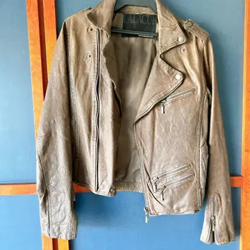 브라운 이탈리아 램스킨 라이더 자켓