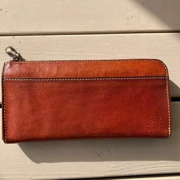 브라운 가죽 장지갑