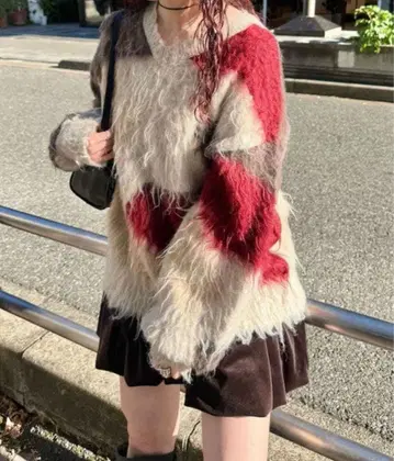 kastane 샤기 패턴 니트