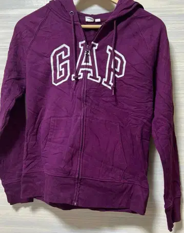 GAP 보라색 집업 후드티 S 속기모 S