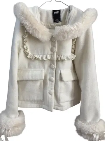 MARS 레이스업 세일러 카라 숏코트 화이트 사키마루짱 콜라보