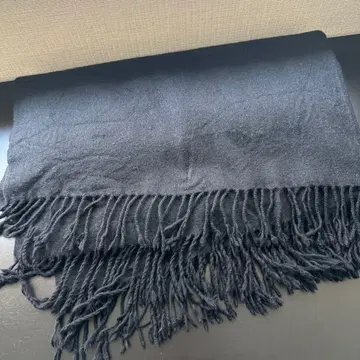 대형 100% 캐시미어 블랙 스톨. 숄. 무릎담요