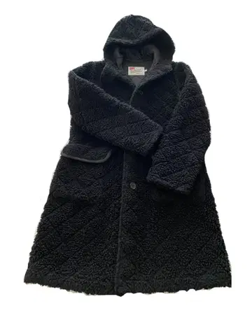 트래디셔널 퀼팅 보아 롱 코트