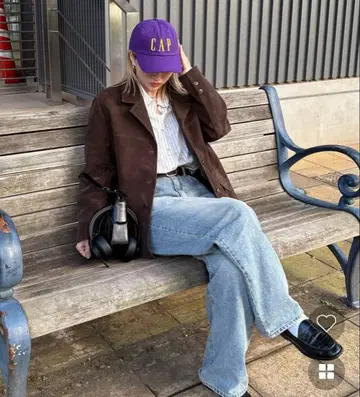 NUGU 오버 사이즈 스웨이드 자켓 브라운