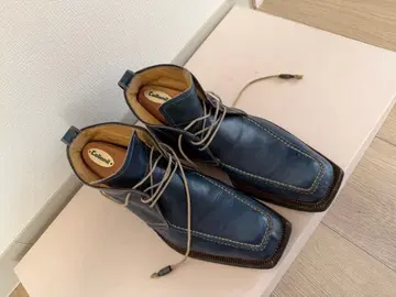 사이즈 6 스테파노 블랑키니 파랑 가죽 부츠