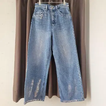 [ 새상품급 ] FREAK'S STORE. 호일 프린트 데님 팬츠