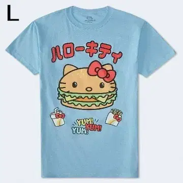 에어로포스텔 헬로키티 햄버거 반팔 T셔츠 L 블루