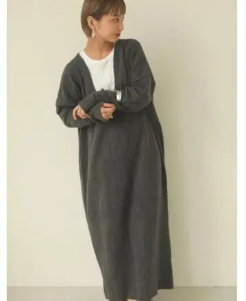 TODAYFUL 그레이 U넥 니트 원피스