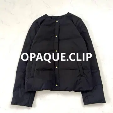 새상품급 오파크 클립 뮬러 다운 발수 노카라 숏 블랙