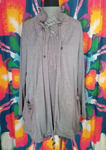 그레이 튜닉 긴팔 3종 세트 L 사이즈