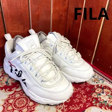 FILA 화이트 스니커즈 통굽 24cm