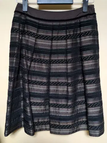 [ 헤이세이 레트로 ] 스트라이프 도트 무늬 플레어 스커트