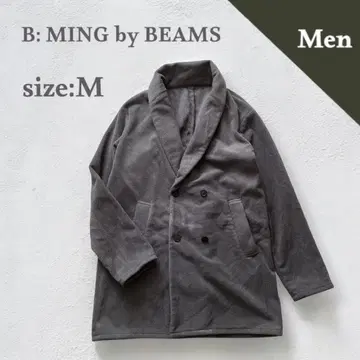 빔즈 더블 브레스트 코트 체스터 코트 남성용 플리스 그레이 M