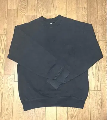 로스앤젤레스 어패럴 헤비 플리스 크루넥 맨투맨 블랙 14oz