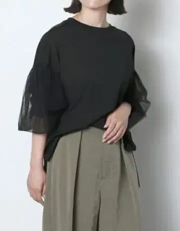 meri 미일리 완판템 상의 튤 도킹 T