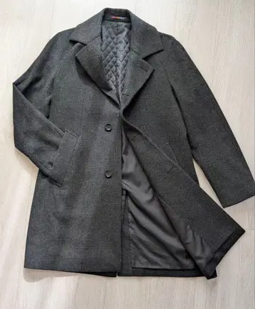 그레이 스텐카라 코트 울 혼방