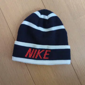 NIKE 니트 모자 네이비/화이트 스트라이프 90s