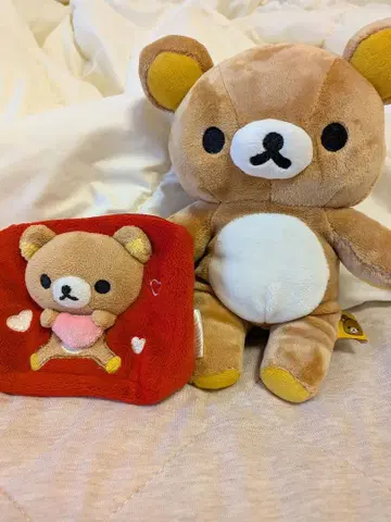 리락쿠마 봉제 인형(소품함) & 파우치 세트