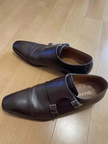 GINZA647 글로벌 스타일 다크 브라운 가죽 신발 28cm