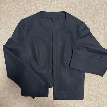 ANAYI 블랙 노카라 자켓 (숏)