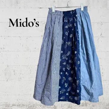 [ Mido's ] 롱 스커트 플레어 일본제 허리밴딩 이소재 포근한