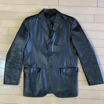 COMME CA ISM 코무사 이즈무 블랙 가죽 테일러드 자켓