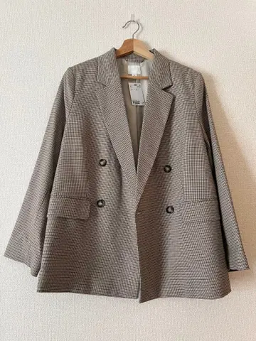 H&M 체크 무늬 자켓 더블 M 사이즈