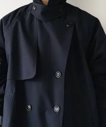 IENA Pe/포플린 오버 트렌치코트 네이비 클리닝 완료 컨디션 최상