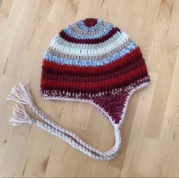 핸드메이드 귀도리 니트 모자 크러셔 모자 니트 모자 손뜨개질 털실