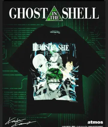 공각기동대 atmos 블랙 T셔츠 L사이즈 아토모스 네이비 블랙