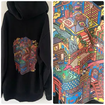 축복 온천 나카무라 안즈 콜라보 맨투맨 후드티 풀 집업 유나이티드 애슬레