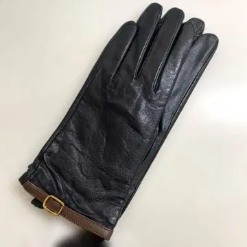 새상품 나노 유니버스 시어링 가죽 벨트 그로브 블랙