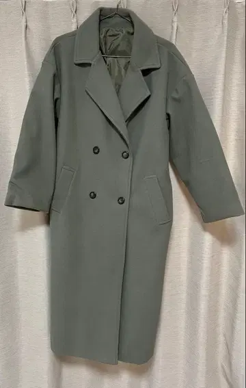 올리브 그린 롱 코트 사이즈 F