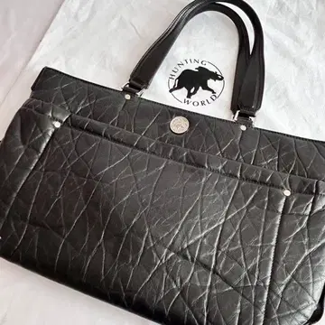 [컨디션 최상] 헌팅월드 바츄 가죽 토트백 올블랙
