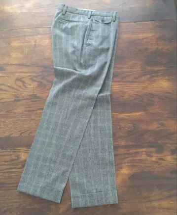 THE SUIT COMPANY 그레이 스트라이프 슬랙스 울 100%