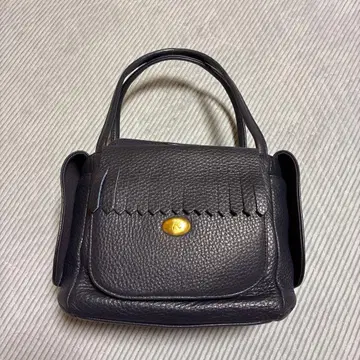 [ 새상품급 ] 키타무라 강아지 모티브 핸드백, 네이비색, 소가죽