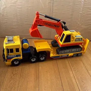 일하는 자동차 Safe Toy 빅 트레일러 셔블카