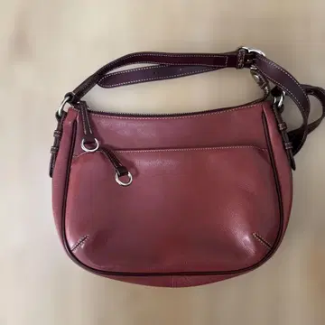 소메스 안장 가죽 숄더백 빨간색