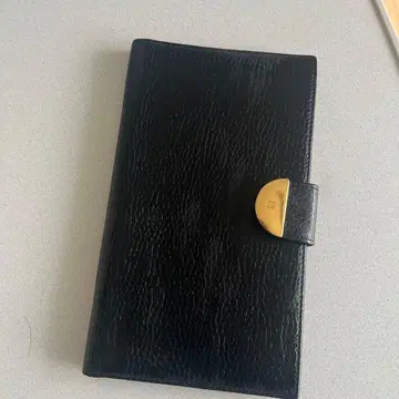 발리 블랙 가죽 접이식 지갑