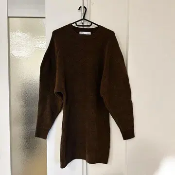 ZARA 니트 원피스 미니 원피스 타이트 브라운 S