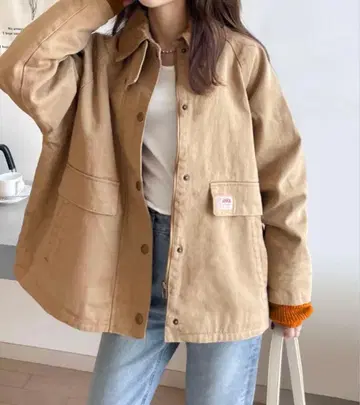 [ JaVa 자바 콜라보 ] 안감 퀼팅 코튼 워크 커버올 L 사이즈